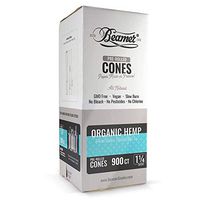 Beamer Organic Hemp Pre Rolled Cones - 1 1/4 Size - 900-Count Bulk Box + Beamer Sticker