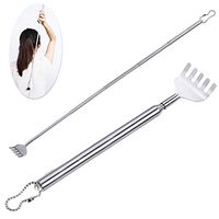 KingNew Back Massager Stainless Steel£¬Body Massage Portable Extendable Back Scratcher Telescopic Handle(Silvery)