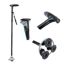 FMXYMC Walking Poles Brand Old People Walking Stick Alloy Three Legged Folding Cane Retractable Light Lamp Crutches for Elders
