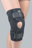 FLA Orthopedics FL37-350LGBLK SAFE-T-SPORT Wrap-Around Hinged Knee Brace - Size- Large