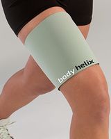 body helix Thigh Compression Sleeve/Wrap for Hamstrings and Quadriceps (Silver, Small: Max Thigh Circumference is 17" - 22")