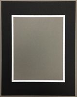 Pack of (3) 20x24 Black & White Double Picture Mats Bevel Cut for 16x20 Pictures