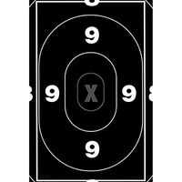 24 Pcs, Illinois Dept Of Corrections Modified B-27 Target Repair Center 9 5" X 14" 50# White Paper Black Ink Bleeds All 4 Sides