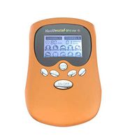 10 Modes Best tens EMS nmes Unit Machines Electric Electron Electronic Pulse Back Neck Legs Massagers Handheld for Back Neck Shoulder Knee Pain tmj Replacement Pads (Orange) PM10AB HealthmateForever