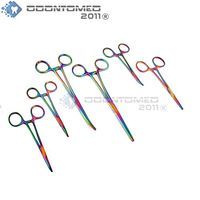 OdontoMed2011® Multi Color Rainbow Color Ultimate Hemostat Set, 6 Piece Ideal for Hobby Tools, Electronics, Fishing and Taxidermy