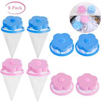 Reusable Top Loader Washing Machine Debris Filter Mesh Pouch Dog Cat Pet Fur Remover Hair Catcher Washer Hair Catcher. (8 PCS)