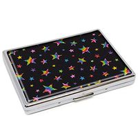Rainbow Star Cigarettes Case Design Stainless Steel ID Holder Stylish Credit Card Travel Portable Wallet