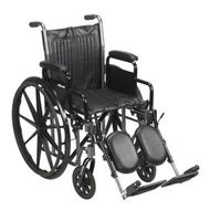 16" Wheelchair, Steel Frame, Black, Detachable Desk Arm, Swing Away Elevating Leg Rest, 250 Lb. Capacity