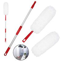 CLEANHOME Microfiber Duster with Extension Pole and 1 Extra Washable Refills,Long Reach 66 inches, for Cleaning High Ceiling Fan, Interior Roof, Cobweb, Computer Screens, Car
