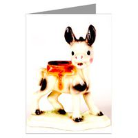 Vintage Kitsch Donkey Ceramic Collectibles Notecard Set