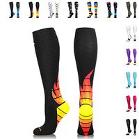 NEWZILL Compression Socks (20-30mmHg) for Men & Women (i-Fire, Medium)