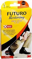 FUTURO Dress Socks for Men Firm Compression Medium Black 1 Pair (Pack of 4)