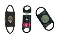 F.e.s.s.s FESS 3 Piece Gift Set Guillotine 80 Ring Guage and 62R V Cut Cigar Cutter (Black)