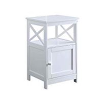 Convenience Concepts Oxford End Table with Cabinet, White
