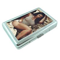 Minnesota Pin Up Girls USA S10 Silver Cigarette Case Metal Wallet Id Holder King & 100's 4" X 2.75" RFID Protection