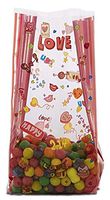 Valentines Day Treat Bags Clear Cello Bags for Candy, Pack of 20