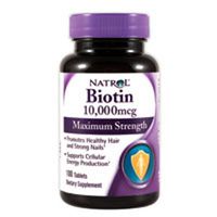 Natrol Biotin, Maximum Strength, 10,000 mcg Tablets 100 ea (Pack of 5)