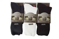 Vagden Diabetic 98% Cotton"Non-Binding" Cushion Sole Socks (2 Pair) (Medium (5-9 Shoe), Navy)