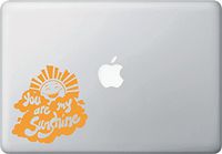 Yadda-Yadda Design Co. You are My Sunshine - Design 1 - MacBook or Laptop Vinyl Decal - Copyright (Color Variations Available) (Orange)