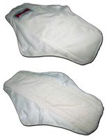 4 Bamboo Mama Cloth/Menstrual Pads/Reusable & Water Proof Sanitary Pads/Panty Liners by"BubuBibi" (White)