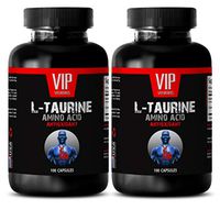 Fat Loss Pills - L-Taurine 500MG - Amino Acid - ANTIOXIDANT - Taurine Source Naturals - 2 Bottles (200 Capsules)
