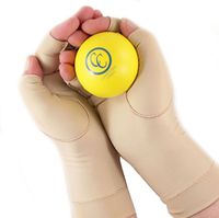 Arthritis Compression Gloves with Bonus Flexion Ball for Hand Pain Carpal Tunnel Edema Neuropathy Fibromyalgia Therapy One Size Fits Most