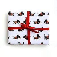 Scotty Dog Gift Wrap,Dog Wrapping Paper, Holiday Gift wrap, Christmas Paper