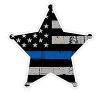 Badge Shape (V54) Thin Blue Line Vinyl Decal Sticker Car Laptop/Netbook WindowBlue Line Vinyl Decal Sticker Love Car Laptop/Netbook Window