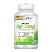 Solaray Once Daily High Energy Multivitamin | Supports Immunity & Energy | Whole Food Base Ingredients | Men’s and Women’s Multi Vitamin | 120 VegCaps