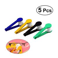 ROSENICE Mini Eyeglass Cleaner Brush Cleaning Tool Eyeglasses Cleaning Clip 5pcs