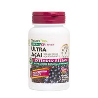 NaturesPlus Herbal Actives Ultra Acai - 1200 mg, 30 Vegetarian Tablets - Antioxidant & Prebiotic Supplement - Promotes Healthy Probiotic Balance, Supports Anti-Aging - Gluten-Free - 30 Servings