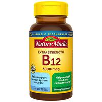 Nature Made Extra Strength Vitamin B12 3000 mcg Softgels, 60 Count (Packaging May Vary)