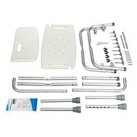 MUITOBOM Shower Chair, Durable Heavy-Duty Aluminum Alloy Elderly Bath Chair with Backrest for Elderly Handicap Disabled White