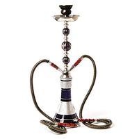 BuBu-Fu Hookah Set, Large Plexiglass Acrylic 2 Hose Hookah Complete Set, Easy to Disassemble Easy to Clean Not Easy to Dump Arab Hookah Set,Bblack