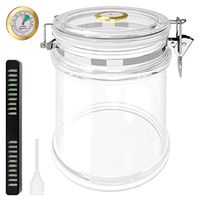 Linkidea Cigar Humidor, Acrylic Humidor Cigar Box Built-in Hygrometer - Holds Multiple Cigars (Clear)