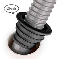 MOCOHANA 2Pcs Pipes Adapters Anti Odor Drain Backflow Preventers Duct Seal Rings for Washing Machine Pool Pipe Connectors Black