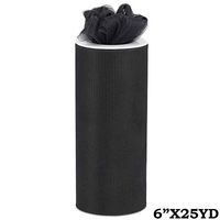 5pcs of 6" x 25 Yards Wedding Tulle Roll for Favors Pew Bows Decorations (Black) nkKN289