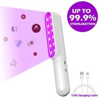 UV Sanitizer Wand, UV Light Sanitizer Portable, Ultraviolet Light Sanitizer Wand with USB Charging for Hotel Household (White)