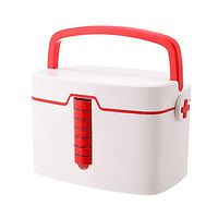 TOMYEUS Household First Aid Kit Multifunctional Medicine Box First Aid Medicine Small Craft Storage Box Caddy Box Jewellery Box Bin Red