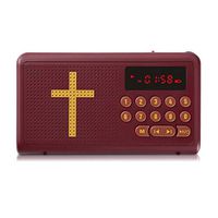 MP3 audio Bible player speaker support TF/SD card USB flash drive audio input earphone output and FM radio(dark color)
