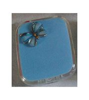 DIY Alloy Butterfly Box for Lenses Contact Lens case for Glasses,Blue
