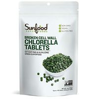 Sunfood Superfoods Chlorella Tablets | Broken Cell Wall | Pure, Single Ingredient Product | Ultra Clean- No Additives, Fillers, Preservatives, Chemicals | 250 mg Chlorella Tablets | 450 Count | 4 oz