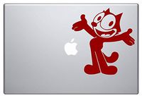 Felix The Cat Welcome (Red 8") Vinyl Decal Sticker for Car Automobile Window Wall Laptop Notebook Etc.... Any Smooth Surface Such As Windows Bumpers