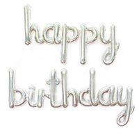 Illume Partyware Celebrate Happiness Holographic Happy Birthday Balloon