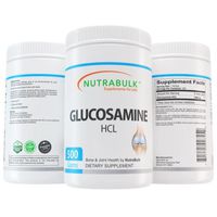 NutraBulk Glucosamine HCL Pure Powder - 500 Gram (1.1lbs)