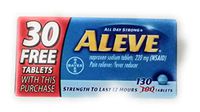 Aleve Pain Reliever Fever Reducer, 220 mg - 100 Tablets + Bounus 30% More