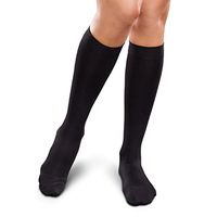 Ease Opaque Women's Knee High Support Stockings - Moderate (20 30mmHg) Graduated Compression Nylons (Black, Large Petite)