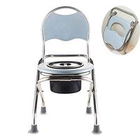 OMLTER Folding Bathroom Safety Frame, Commode Chairs, Night commodes, Portable Commode Chair, Steel Shower Chair, for The Elderly, Adults