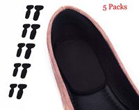 Heel Grips for Women and Men - Comfortable Suede Gel Heel Cushion Pads - Foot Care Protector Grips Liners 5 Pack