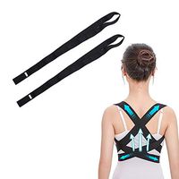 Invisible Posture Corrector For Men And Women, Effective Straightener and Comfortable Upper Back Brace For Clavicle Support, Back Pain Relief, Back and Shoulder Trainer Strap (Black, M)